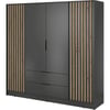 Gris Anthracite Et Bois Naturel