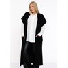 Gilet long ceinture femme