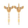 Boucle d'oreille femme or blanc
