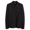 Polo coton homme manches longues