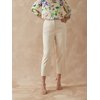 Pantalon toile beige femme