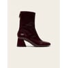 Cuir Plissé Verni Bordeaux