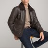 Veste cuir rouge bordeaux homme