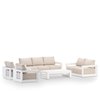 Blanc, Coussin Beige