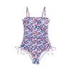 Disty Floral Bleu Marine/Rouge