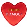 Coussin en forme de coeur rouge