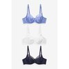 Blanc/Bleu Marine/Bleu Doux