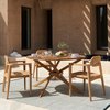 Outdoor wood folding table