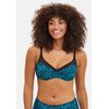 Imprimé Floral Bleu Emeraude