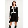 Robe trapèze noire et blanche