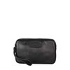 Pochette homme cuir noir