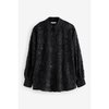 Chemise noire transparente