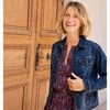 Veste en jean sans col femme