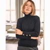Pull col roulé femme laine