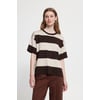 Marron Wide Stripe Chocolate Torte