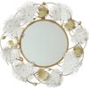 Or Éclatant Et Feuillage Blanc Décoratif