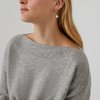 Pull gris chine femme