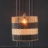 Black rattan lamp shade