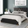 Black metal bed frame