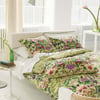 Housse de Couette imprimée en Percale de Coton, Ikebana Damask, 200 x 200 cm, Designers Guild, Vert Clair