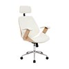 Fauteuil simili cuir blanc