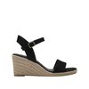 Sandales talon compense noir