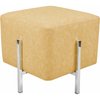 Tabouret pouf jaune