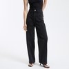 Jeans droit femme taille haute
