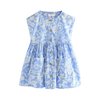 Bleu Motif Fleurs