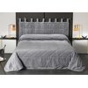 Couvre lit velours gris