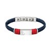 Bracelet homme acier bleu