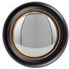 Miroir rond noir et bois