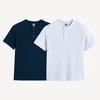 Blanco + Azul Marino