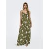 Green floral maxi dress