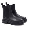Bottines chelsea noires à semelle crantée