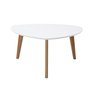 Table basse chêne clair et blanc