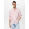 Chemise rayée rose homme
