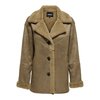Manteau mi long marron femme