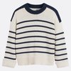 Ecru/navy striped