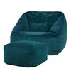 Pouf carré bleu