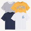 White + yellow + blue