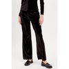 Pantalon velours femme noir taille haute