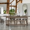 Dark wood extending dining table