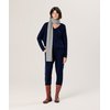 Pull cachemire bleu marine col v femme