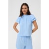 Bleu Light Blue, White Stripe