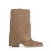 Bottes daim beige femme