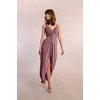 Robe longue rose clair