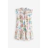 Crème/Bleu/Rose Imprimé Floral Vintage Boho