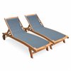 Bain de soleil bois lot de 2