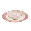 Laguiole - Service 18 Pièces Corail Et Blanc Dhalia